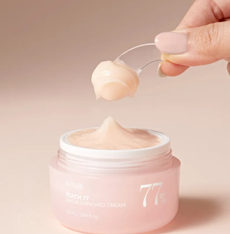 Anua - Peach 77 Niacin Enriched Cream 提亮彈力美肌活力桃花保濕啫喱面霜 網站購買送PEACH面膜一枚( $25 )