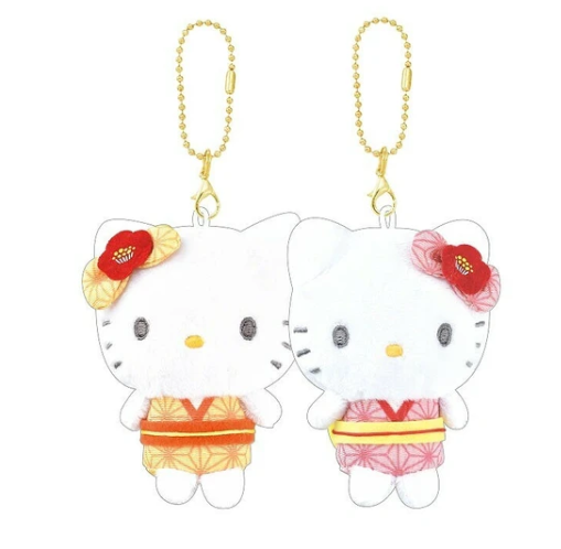 日式SANRIO 磁石公仔 角色 Nico 毛絨鑰匙圈 Hello Kitty & Mimmy