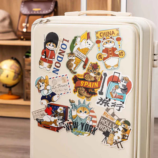 mofusand mofumofu旅行 大號行李貼紙(近衛兵貓)