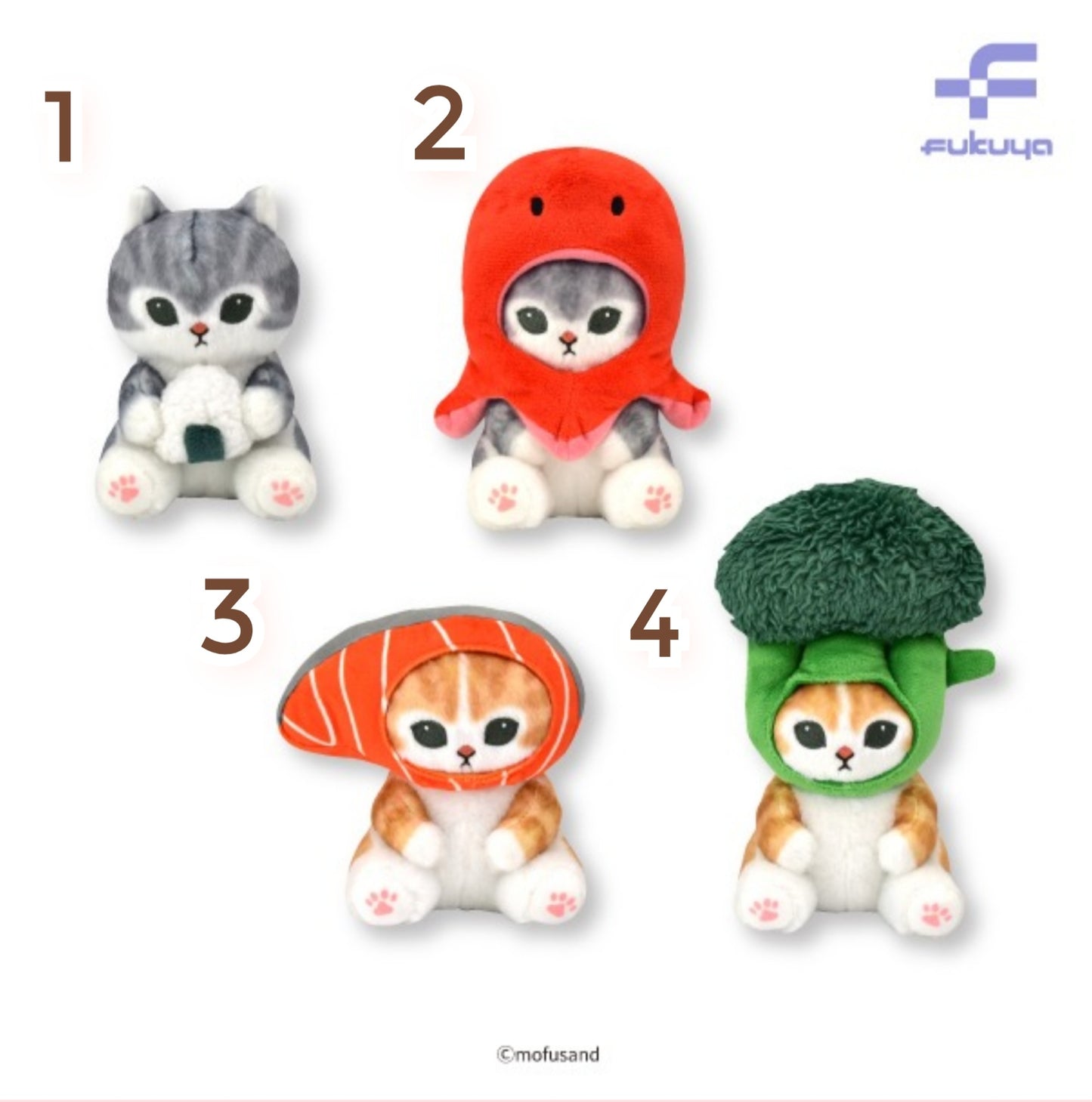 #Mofusand公仔 #Mofusand代購 #Mofusand日本代購 #日本代購 mofusand モフサンドにゃん3ぬいぐるみ #ラッコ #イカ #シャチ #メンダコ 全長約10cm 新品 mofusand公仔