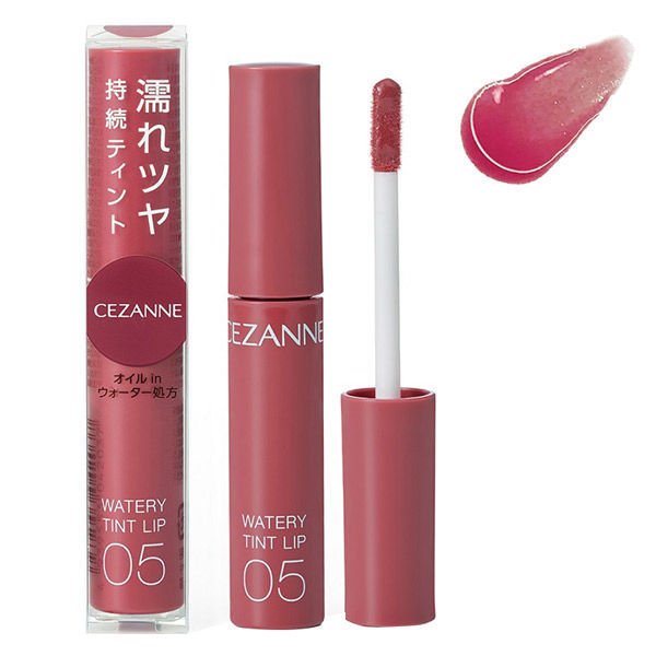 CEZANNE Watery Tin Trip 5色水潤濕有色唇膏