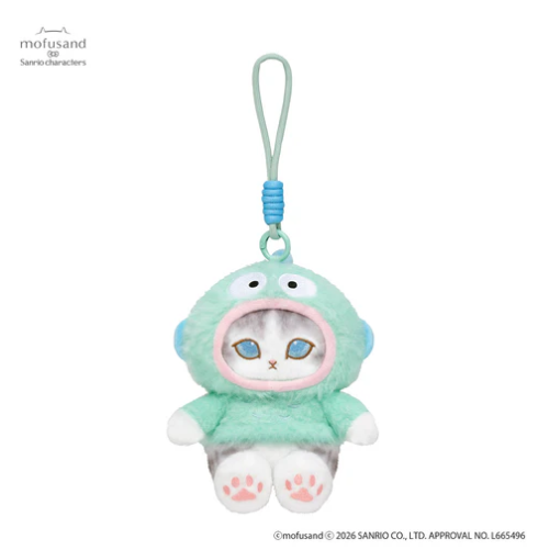 mofusand x 水怪醜魚 PC狗 Sanio 軟萌毛絨吊飾  5月上旬到貨