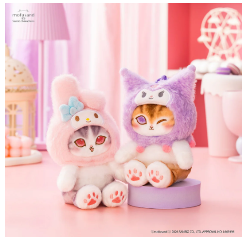 mofusand x KUROMI Sanio 軟萌毛絨吊飾 (凱蒂貓) 5月上旬到貨