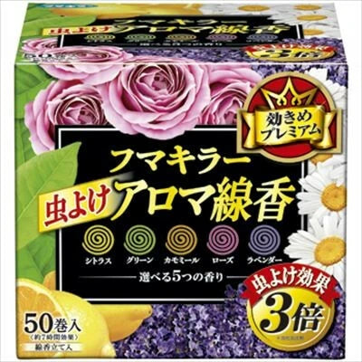 Fumakilla Fumakilla 驅蟲芳蚊香（5色裝） 針對有害害蟲 50枚入