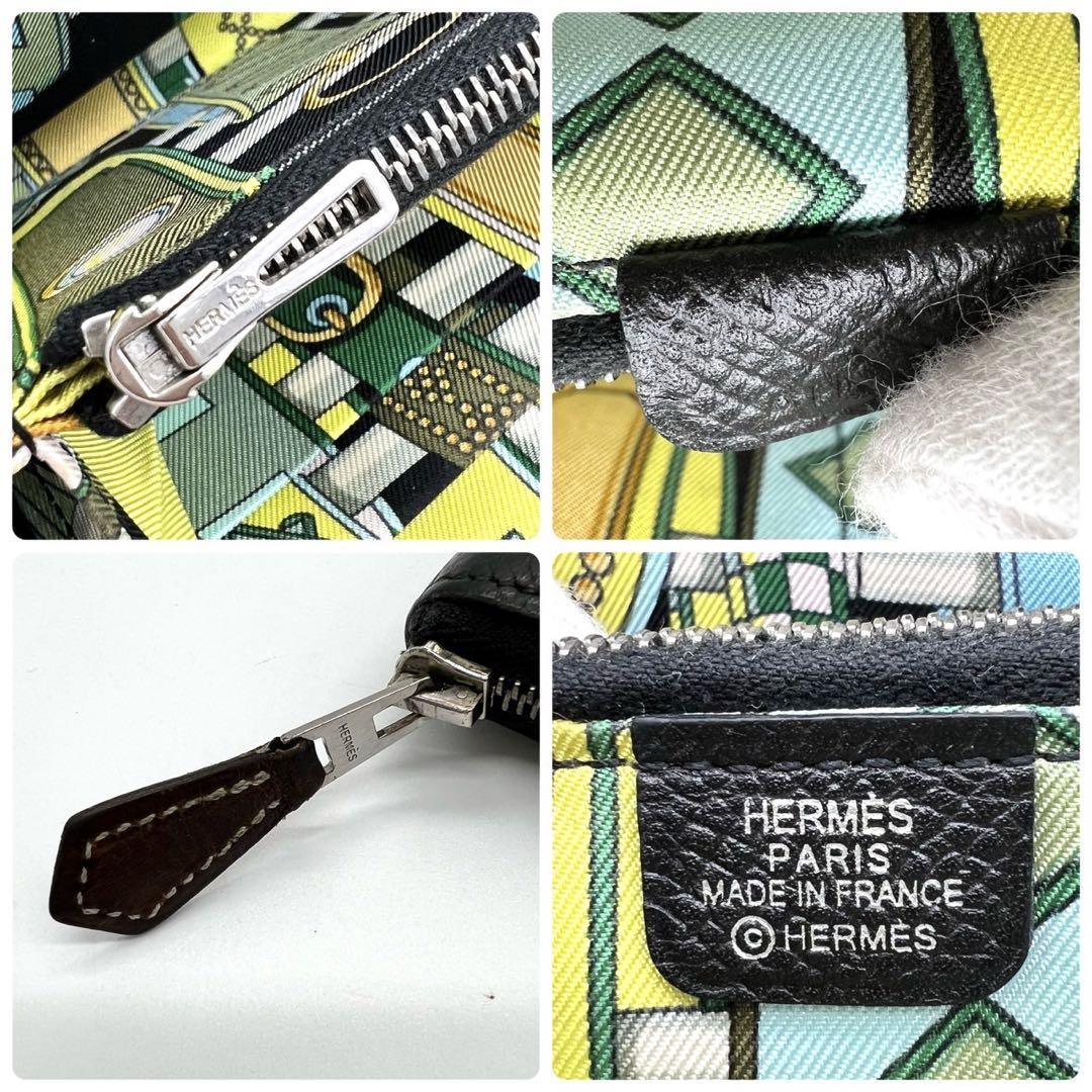 HERMES 愛馬仕 Hermes Vaux Epson Azap Silk 長版皮夾 黑色 具鑑定