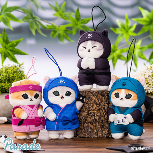 Mofusand 忍者 Nyan 吉祥物毛絨玩具 4 件套 1套4件批發價售 10月中到