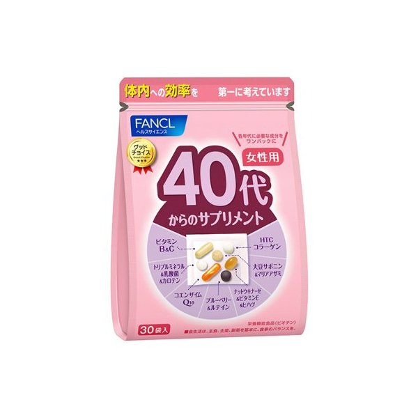 新版FANCL - 40代女性綜合營養維他命補充丸 (30小包) 粉色 #Fancl40代