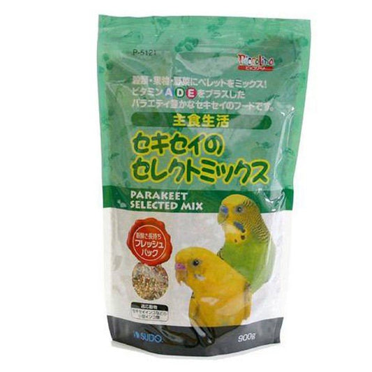  主食Sekisei的精選混合小鸚鵡900g 1袋須藤 日本鸚鵡糧食4974212951213